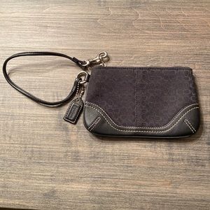 Coach black wristlet